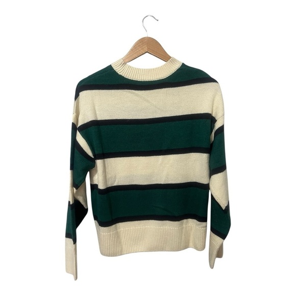 Divided H&M Stripe Sweater Women's 2XS Jacquard Pullover Crew Long Sleeves XXS - Picture 2 of 6